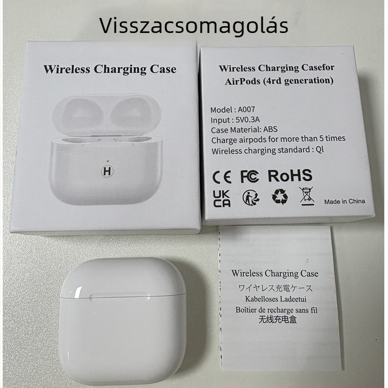 AirPods Pro 1/2 Cserélő töltőtok — PC műanyag, Keményhéj, Univerzális, Injektáló öntés, Modell QCY T8