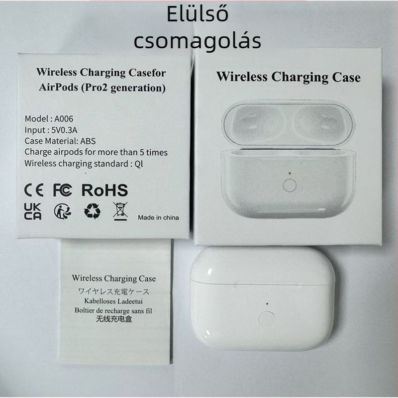 AirPods Pro 1/2 Cserélő töltőtok — PC műanyag, Keményhéj, Univerzális, Injektáló öntés, Modell QCY T8