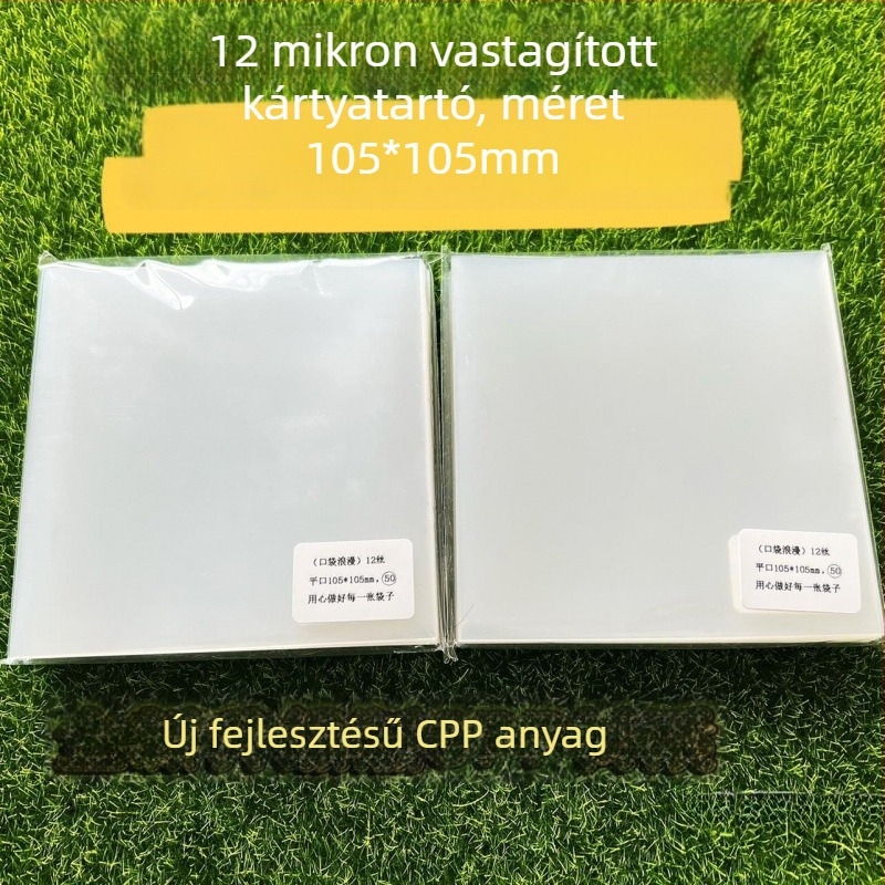 Négyzet alakú kártyatartó zacskó önzáró zárással, megerősített fólia, 12 mil vagy 20 mil vastagságú, kártya- és ékszertárolásra