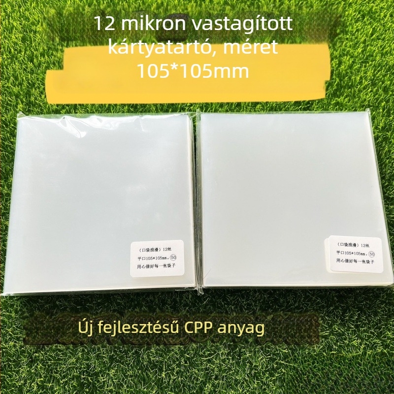 Négyzet alakú kártyatartó zacskó önzáró zárással, megerősített fólia, 12 mil vagy 20 mil vastagságú, kártya- és ékszertárolásra