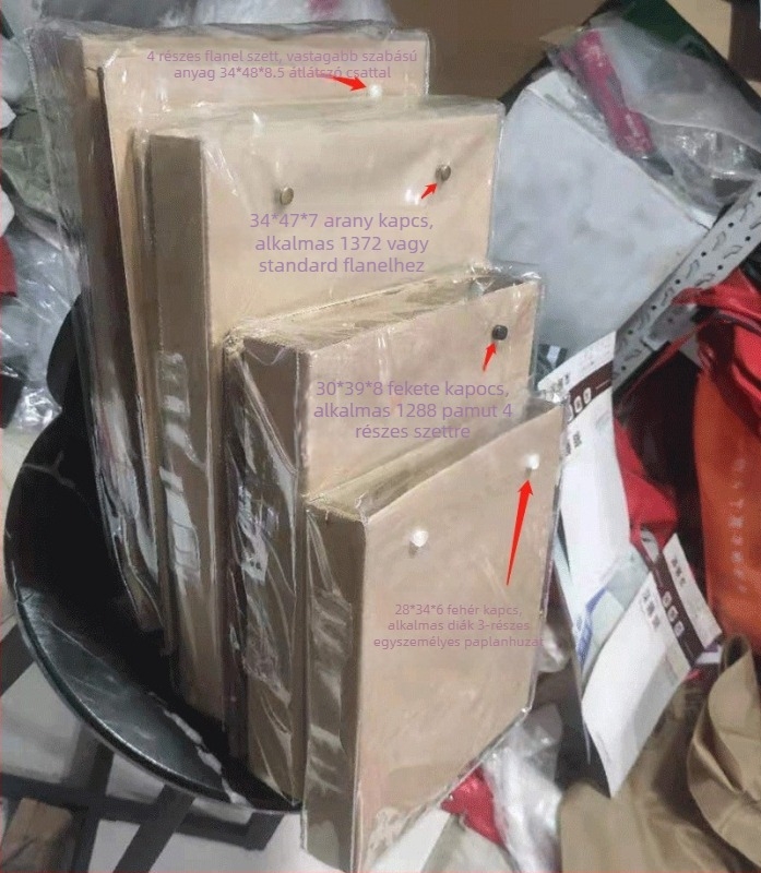PVC külső csomagolású négy részes ágyneműkészlet, vízálló és nedvességálló, duplán rétegű vastagság 24 szál, eredet Nantong, Jiangsu