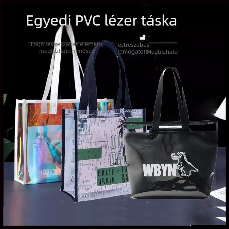 Wangda Industry Átlátszó PVC Kraft papírtáska DuPont papírral, vastagított kétszintes, ajándékcsomagolás