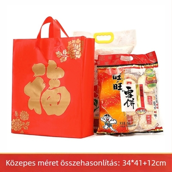 Újesztendői ajándéktáska, műanyag csomagoló táska, kettős rétegű 18-Silk vastagság, Hondurason, Guangzhou eredet