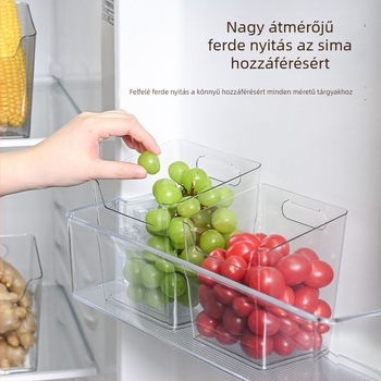 Fali tároló doboz ragasztóval felszerelhető, PET műanyag, 2,3 L kapacitás, modell 8860, egymásra tehető