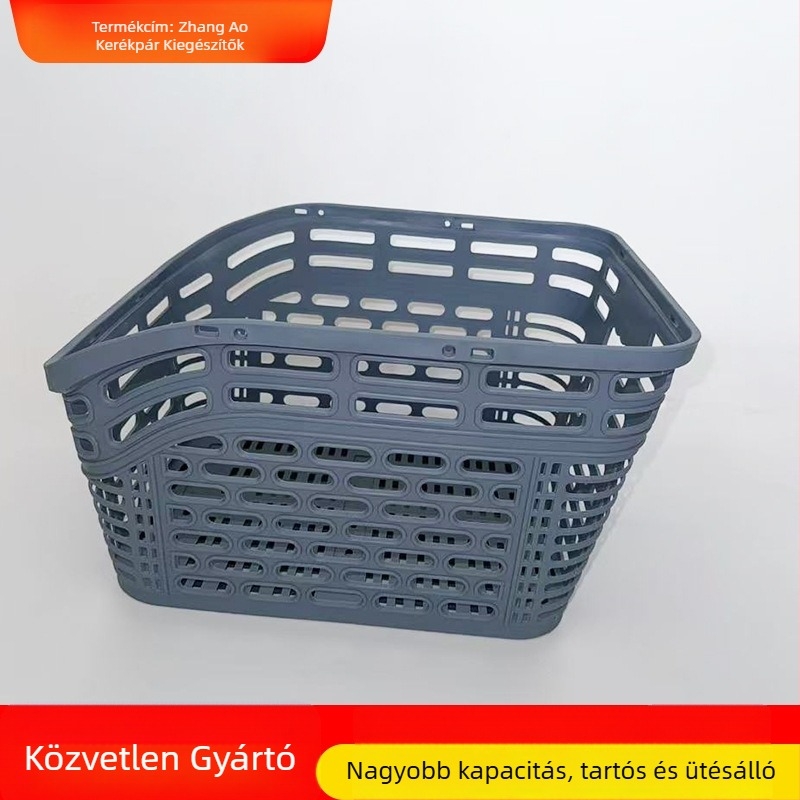 Elektromos kerékpár hátsó kosara műanyagból, hátsó üléskeret és iskolai táska hordozó