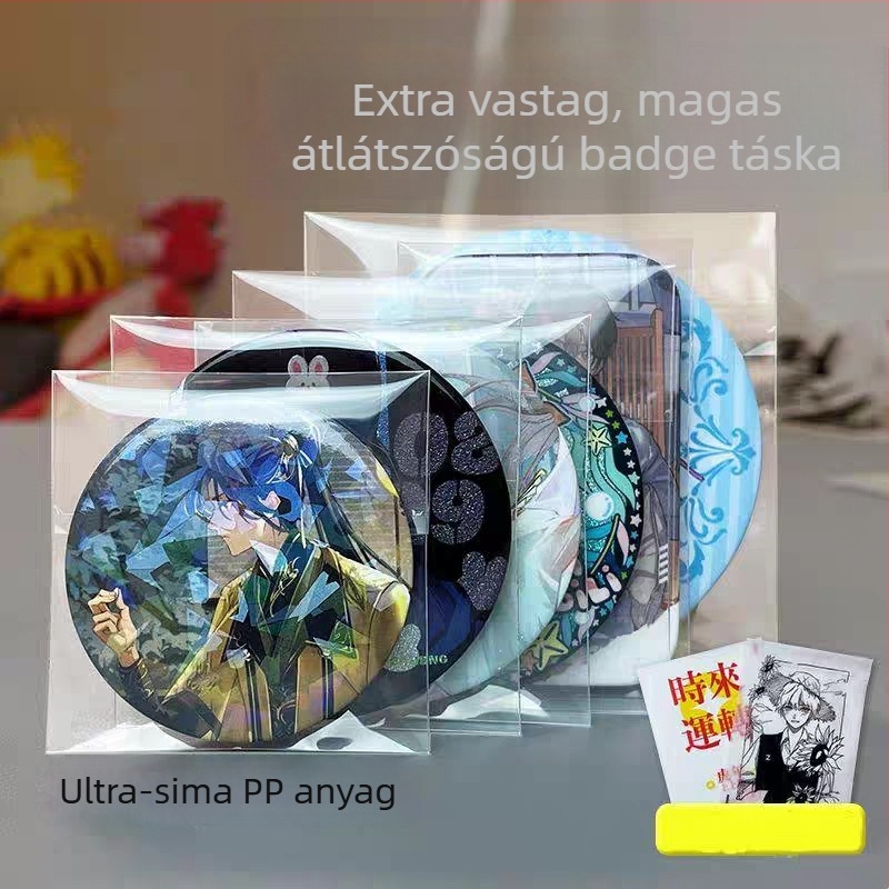 Öntapadós vastag, átlátszó tasak anime jelvényekhez és gabonatároláshoz (OPP anyag; zárási hossz 5-20 cm; öntapadó; vastagodott; átlátszó)