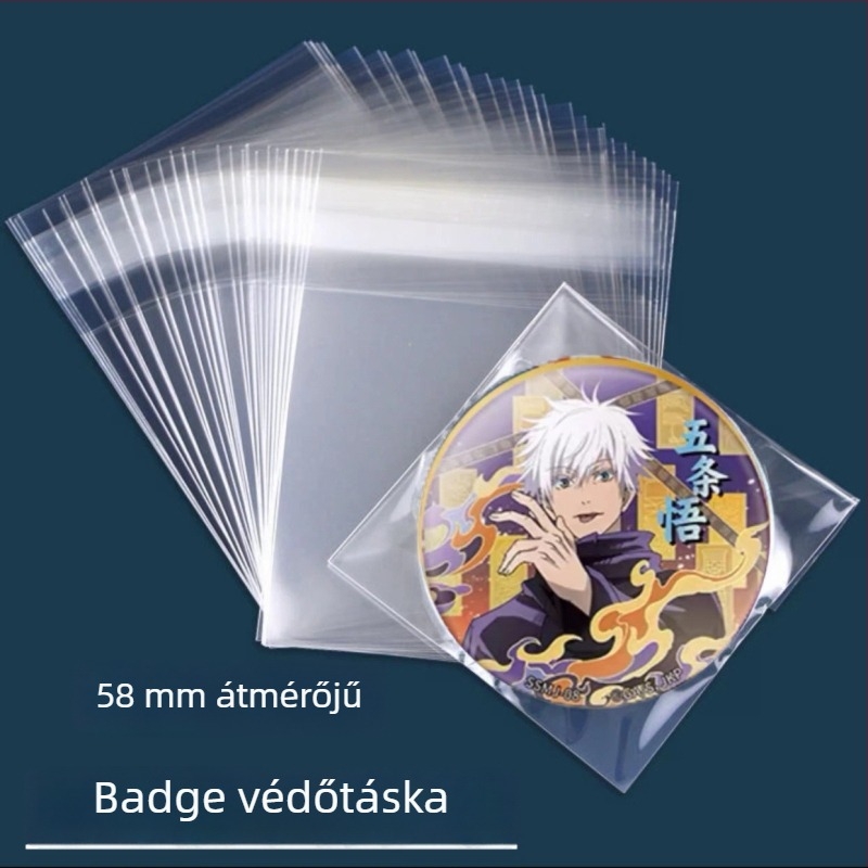 Öntapadós vastag, átlátszó tasak anime jelvényekhez és gabonatároláshoz (OPP anyag; zárási hossz 5-20 cm; öntapadó; vastagodott; átlátszó)