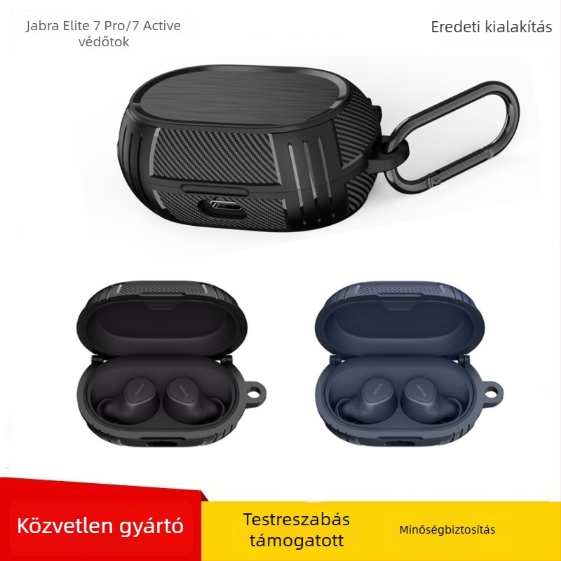 TPU védőtok Jabra Elite7Pro és JBL7 Activehez – matt felület, hordozható puha héj