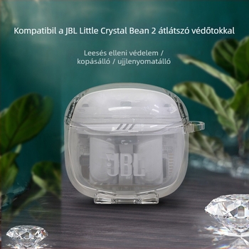 JBL Bean 2 átlátszó TPU tok – Bluetooth fülhallgatóhoz, teljes védelem, ütésálló