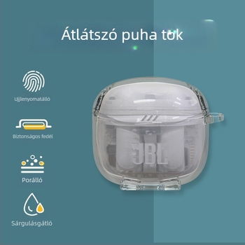 JBL Bean 2 átlátszó TPU tok – Bluetooth fülhallgatóhoz, teljes védelem, ütésálló