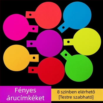 Xin Xin ruházati árjelző fluoreszkáló 230 g papírra, egyszínű nyomtatás, ruházati boltok, bevásárlóközpontok és szupermarketek számára