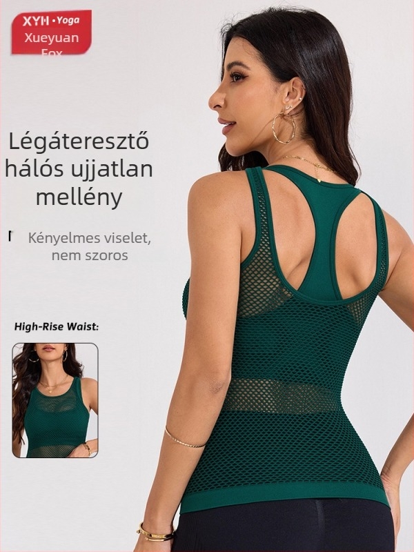 Női jóga felső beépített párnázással, nedvességelnyelő anyaggal, 90% nylon, 10% spandex, Snow Fox