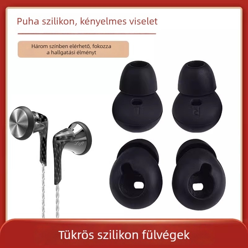 Szilikon fülhallgató kupakok félhallgató kialakítással, domborított felülettel, kompatibilis Audio-Technica C200iS
