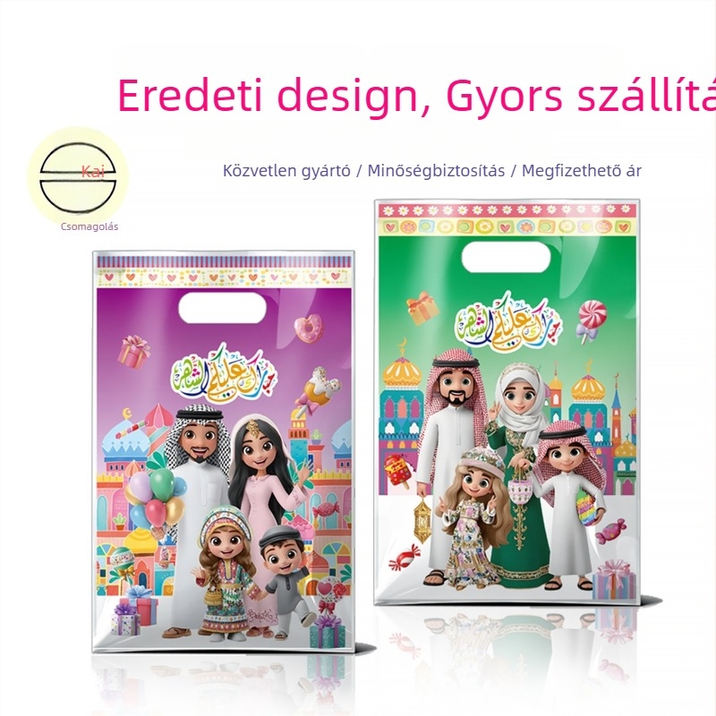 Kaijia univerzális tote táska – Kétrétegű, 50 darabos kevert csomag, fesztivál- és születésnapi ajándéktáska