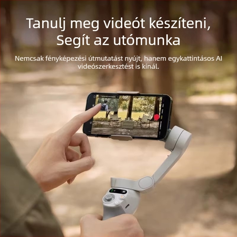 DJI Osmo Mobile SE okostelefon gimball stabilizátor, háromtengelyes stabilizáció, Bluetooth, távirányító nincs benne