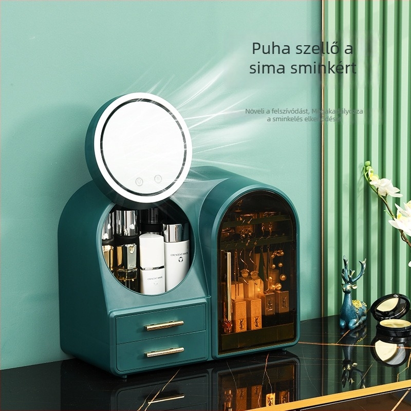 Kozmetikai tároló doboz, modell 1102, műanyag (HIPS+PS), 35L kapacitás, kozmetikumokhoz, modern minimalista stílus