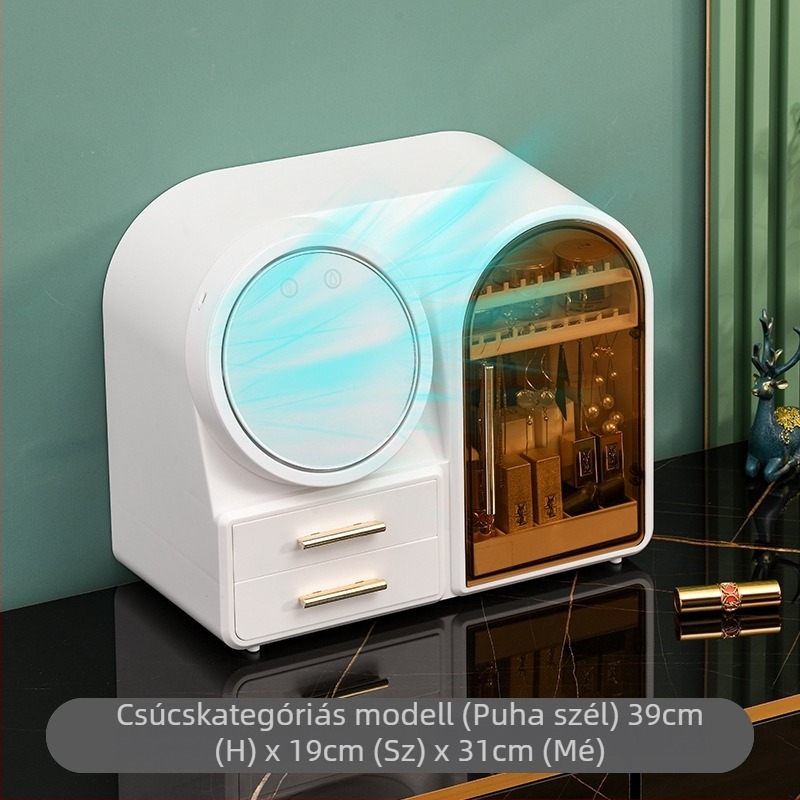 Kozmetikai tároló doboz, modell 1102, műanyag (HIPS+PS), 35L kapacitás, kozmetikumokhoz, modern minimalista stílus