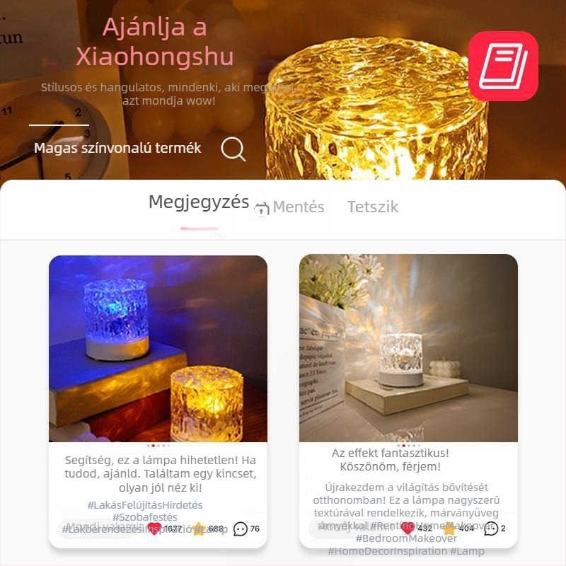 Jiuxing éjjeli lámpa beépített akkumulátorral, ≤36V, PC árnyékolóval, atmoszférikus fény, posztmodern stílus