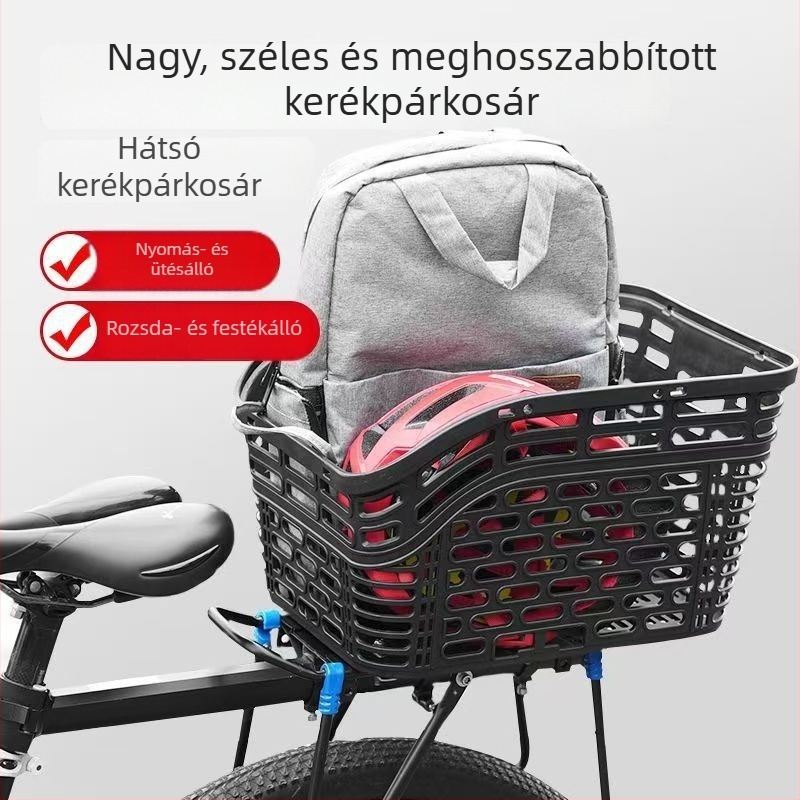 Hátulsó kerékpárkosár hegymászó kerékpárhoz, összecsukható, nagy kapacitású