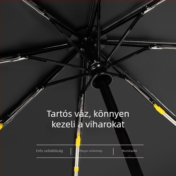 Automata összecsukható esernyő napra és esőre, UV védelem UPF>50, vinil bevonatú vászon, 8 acél bordázat, automatikus nyitás-zárás