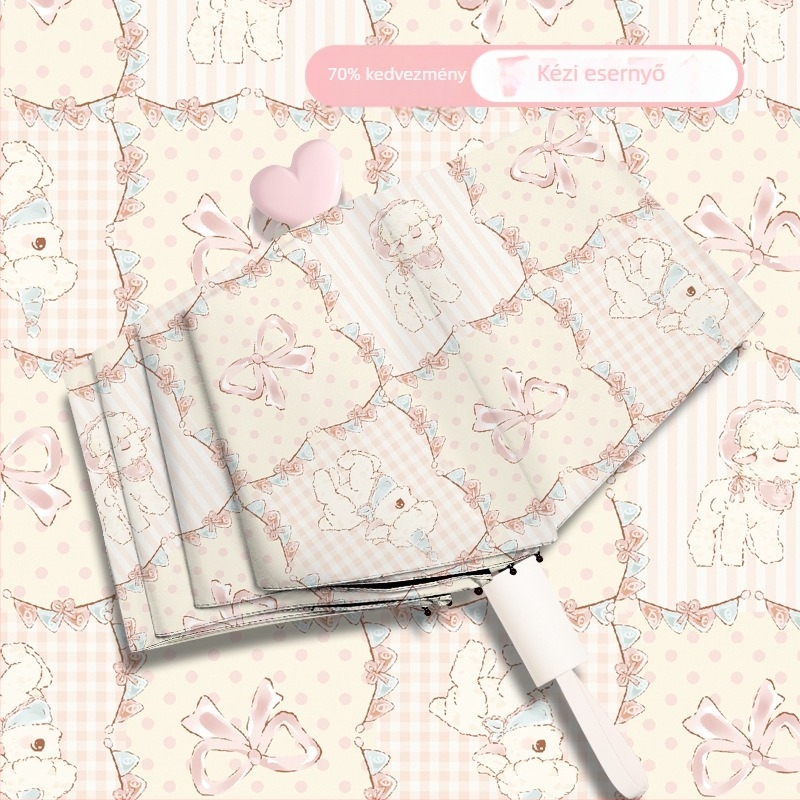 Automata összecsukható esernyő napra és esőre, UV védelem UPF>50, vinil bevonatú vászon, 8 acél bordázat, automatikus nyitás-zárás