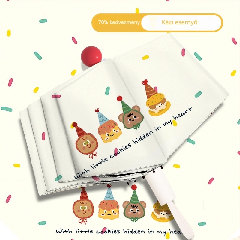 Automata összecsukható esernyő napra és esőre, UV védelem UPF>50, vinil bevonatú vászon, 8 acél bordázat, automatikus nyitás-zárás