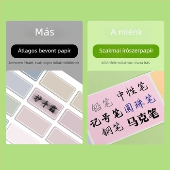 Öntapadós címke papírlapok üres felülettel íráshoz; levehető ragasztós jegyzetek; kézzel írható