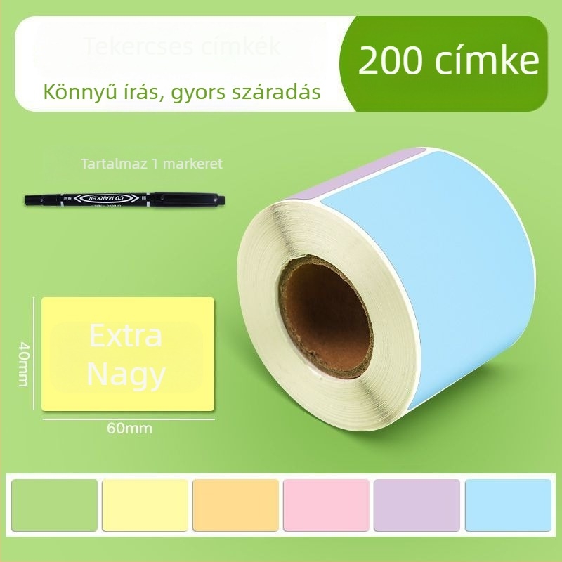 Öntapadós címke papírlapok üres felülettel íráshoz; levehető ragasztós jegyzetek; kézzel írható