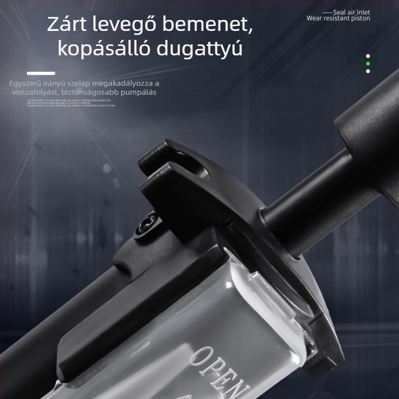Meilong multifunkcionális kerékpár- és elektromos kerékpár magasnyomású hordozható pumpa, alumínium + ABS kivitel, kosárfújó eszköz