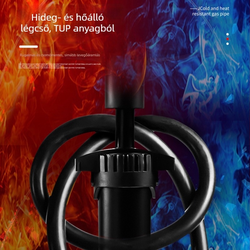 Meilong multifunkcionális kerékpár- és elektromos kerékpár magasnyomású hordozható pumpa, alumínium + ABS kivitel, kosárfújó eszköz