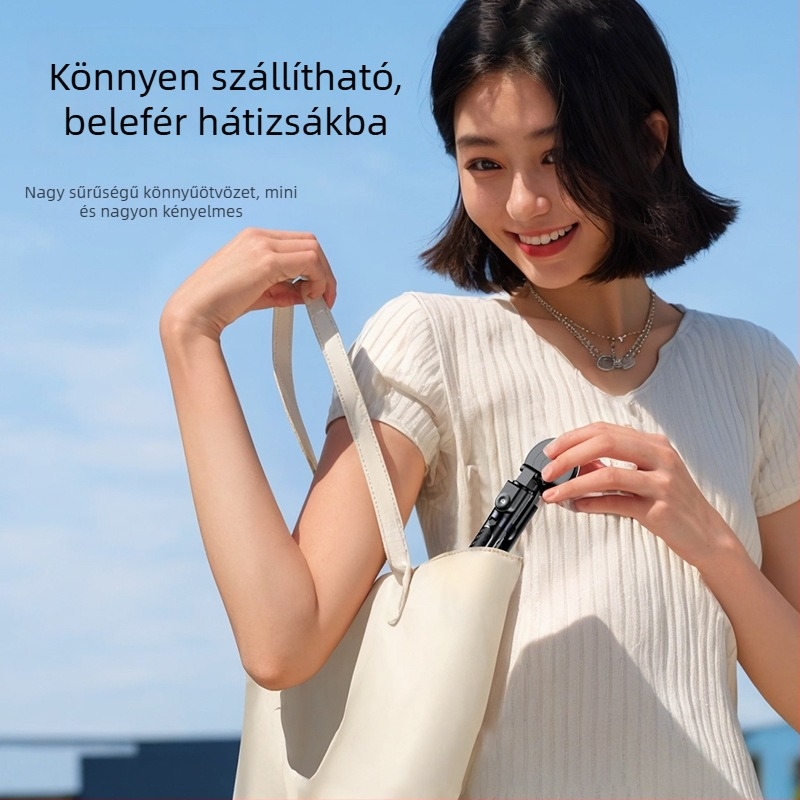 Z7 Alumíniumötvözetes Selfie Stick Tripod Bluetooth távirányítóval, kihúzható telefon-tartó és világítás élő közvetítéshez