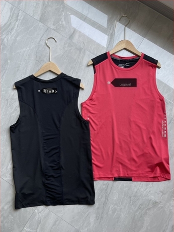 Férfi sportos ujjatlan felső, nylon ice silk anyagból, 85% nylon, légáteresztő, futásra és edzésre alkalmas, nyár–tavasz–ősz