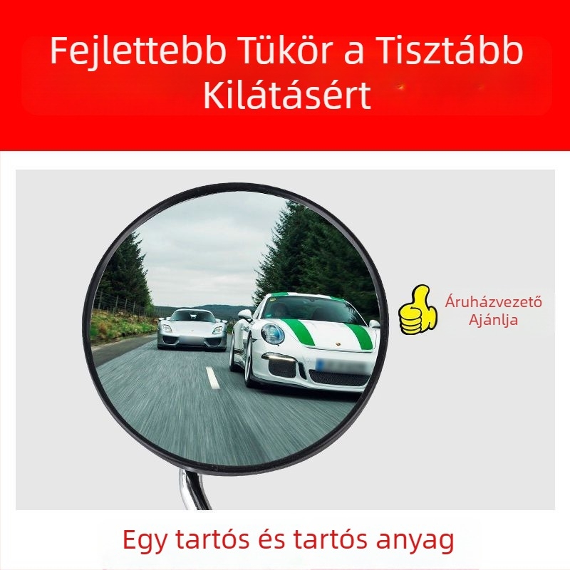 Universális konvex hátsó tükör elektromos rollerekhez és kerékpárokhoz