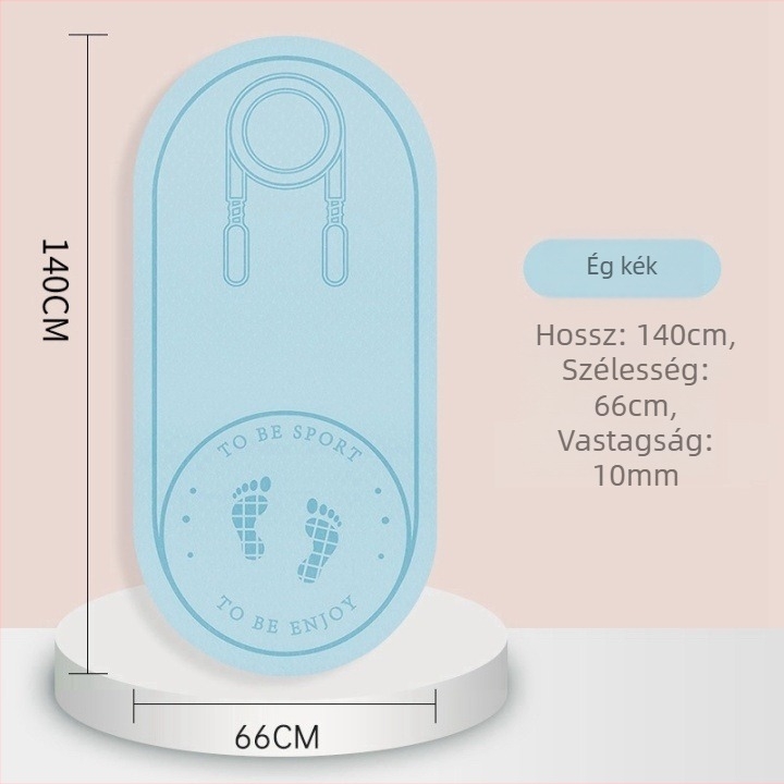 Ugrálókötél talp zajszigeteléssel és csúszásmentes felülettel, TPE jóga matrac, súly 500–700 g, vastagság 8/10/15 mm
