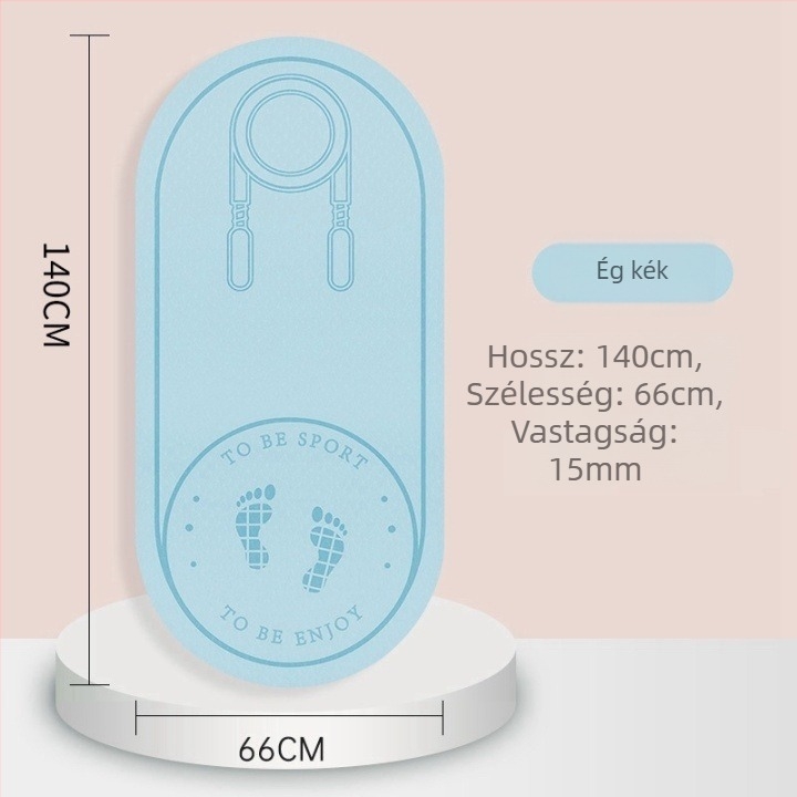 Ugrálókötél talp zajszigeteléssel és csúszásmentes felülettel, TPE jóga matrac, súly 500–700 g, vastagság 8/10/15 mm