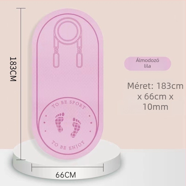 Ugrálókötél talp zajszigeteléssel és csúszásmentes felülettel, TPE jóga matrac, súly 500–700 g, vastagság 8/10/15 mm