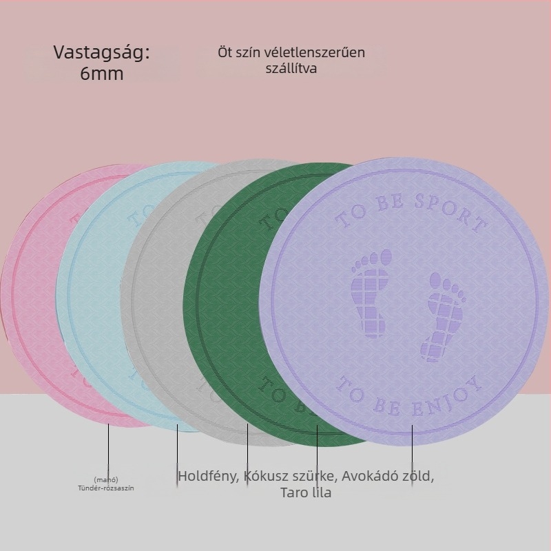 Ugrálókötél talp zajszigeteléssel és csúszásmentes felülettel, TPE jóga matrac, súly 500–700 g, vastagság 8/10/15 mm