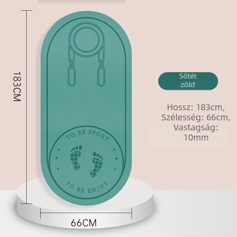 Ugrálókötél talp zajszigeteléssel és csúszásmentes felülettel, TPE jóga matrac, súly 500–700 g, vastagság 8/10/15 mm