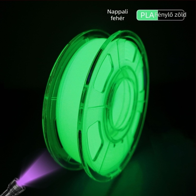 Fénylő PLA filament 3D nyomtatáshoz; 1 kg; kerek keresztmetszet; kompatibilis a Bamboo Innovations FDM nyomtatóval