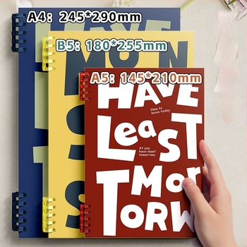 Amerikai retro B5 oldalas notesz, leválasztható A5 mérettel, kényelmes fogású, egyszerű A4 DIY jegyzetfüzet diákoknak