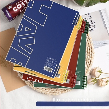 Amerikai retro B5 oldalas notesz, leválasztható A5 mérettel, kényelmes fogású, egyszerű A4 DIY jegyzetfüzet diákoknak
