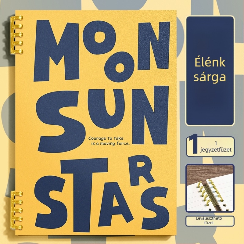 Amerikai retro B5 oldalas notesz, leválasztható A5 mérettel, kényelmes fogású, egyszerű A4 DIY jegyzetfüzet diákoknak