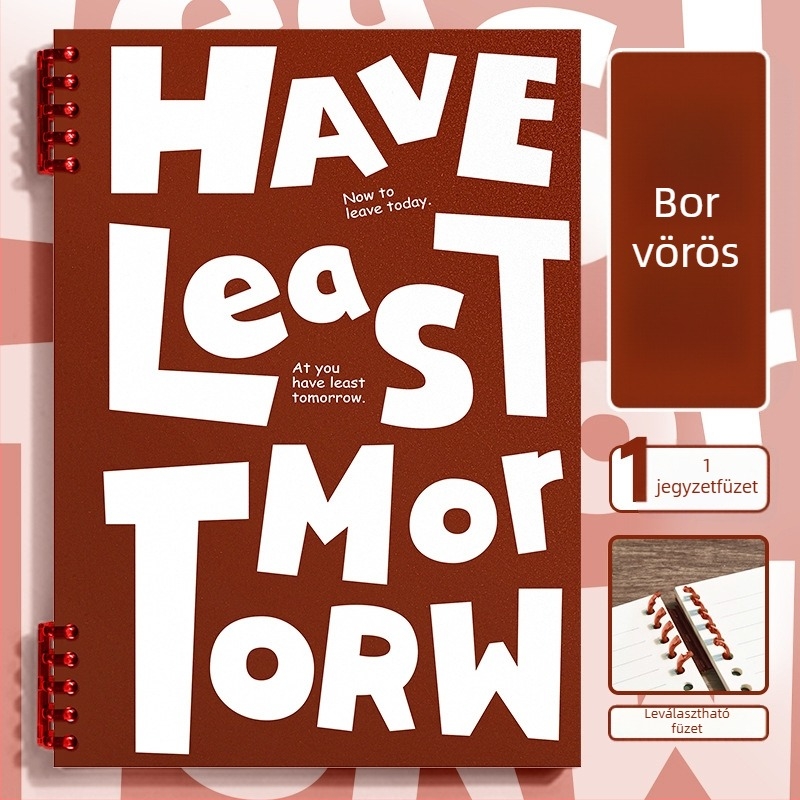 Amerikai retro B5 oldalas notesz, leválasztható A5 mérettel, kényelmes fogású, egyszerű A4 DIY jegyzetfüzet diákoknak