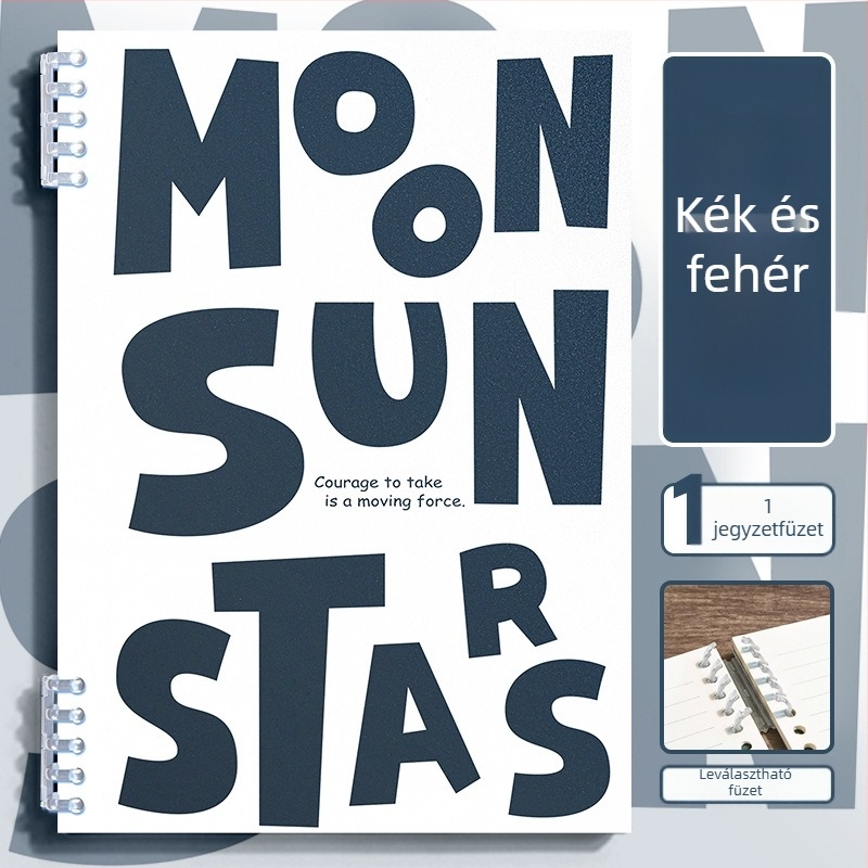 Amerikai retro B5 oldalas notesz, leválasztható A5 mérettel, kényelmes fogású, egyszerű A4 DIY jegyzetfüzet diákoknak