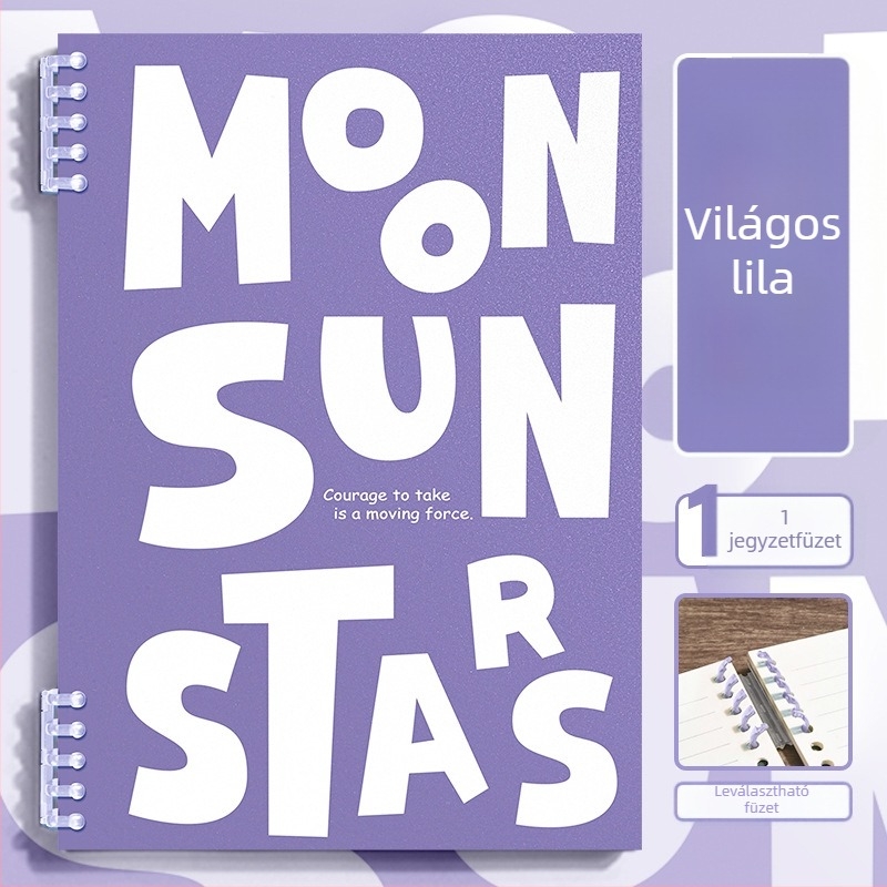 Amerikai retro B5 oldalas notesz, leválasztható A5 mérettel, kényelmes fogású, egyszerű A4 DIY jegyzetfüzet diákoknak