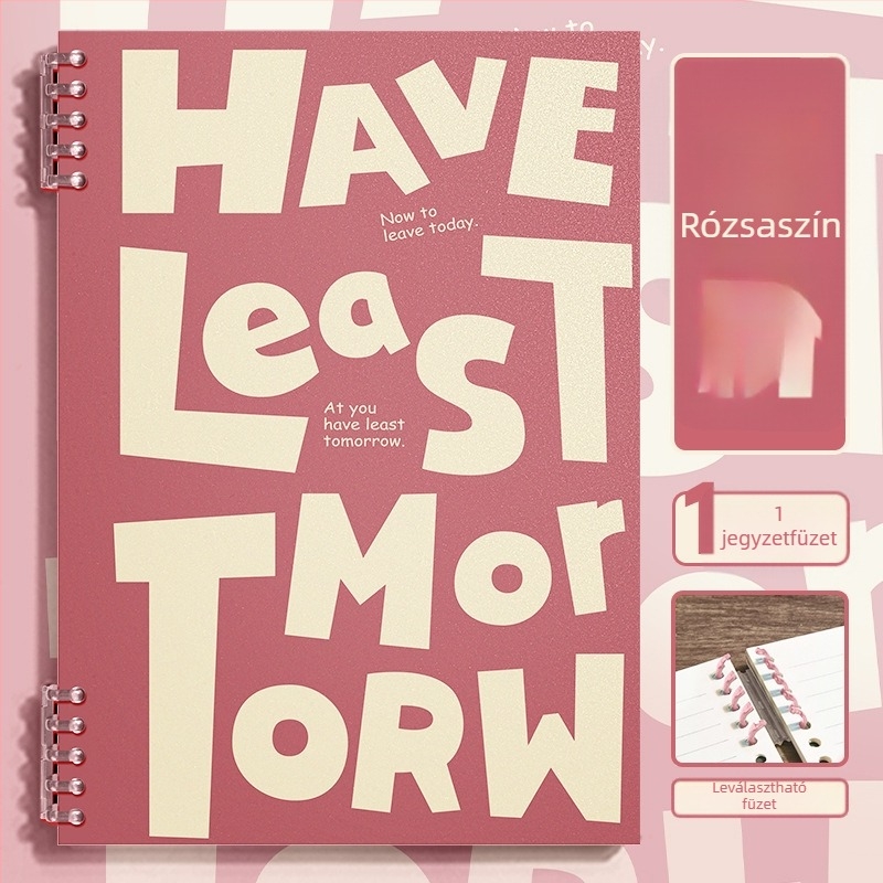 Amerikai retro B5 oldalas notesz, leválasztható A5 mérettel, kényelmes fogású, egyszerű A4 DIY jegyzetfüzet diákoknak