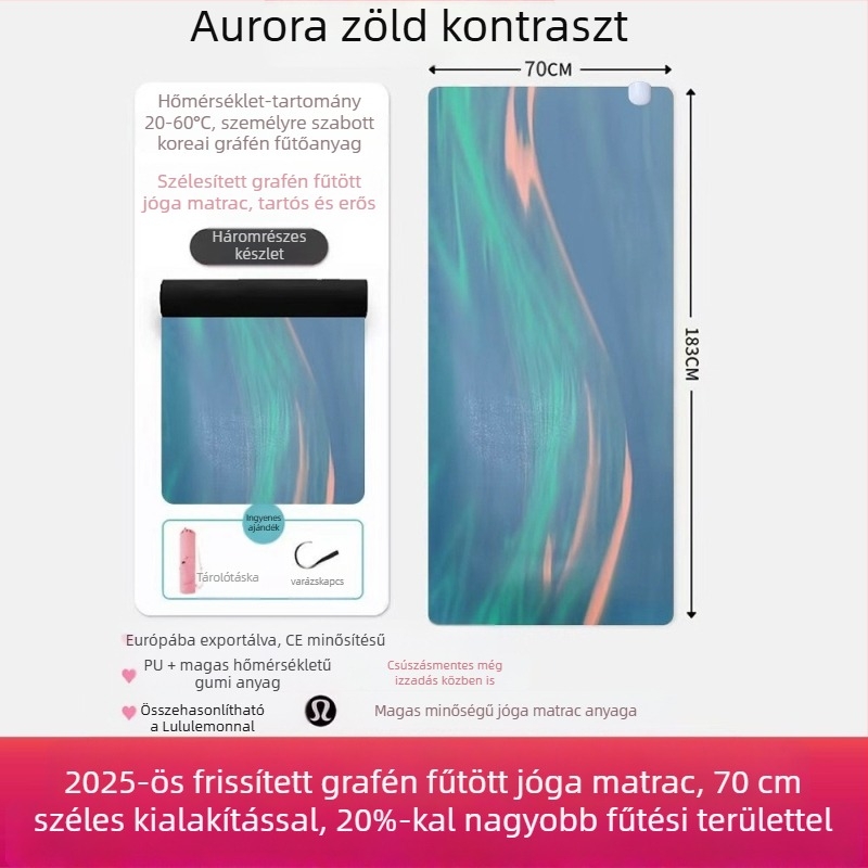 Graphite Carbon jóga matrac PU felülettel, 60 vastagság, 5500 tömeg