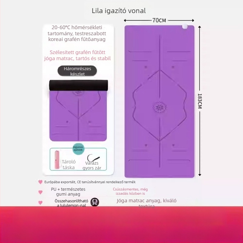 Graphite Carbon jóga matrac PU felülettel, 60 vastagság, 5500 tömeg