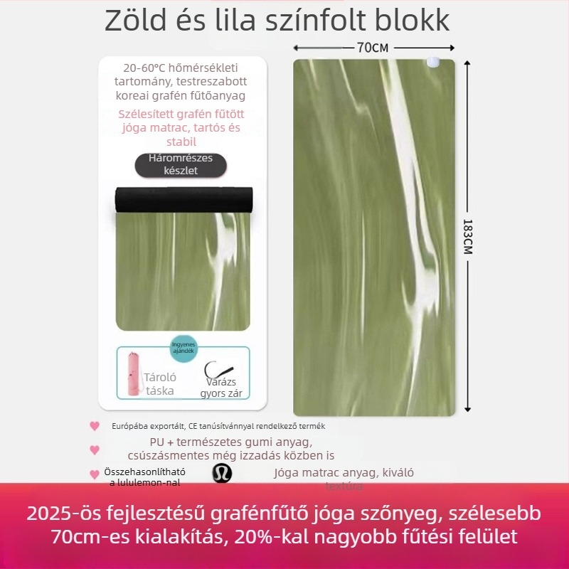 Graphite Carbon jóga matrac PU felülettel, 60 vastagság, 5500 tömeg