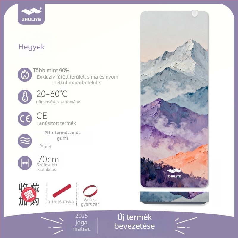 Graphite Carbon jóga matrac PU felülettel, 60 vastagság, 5500 tömeg